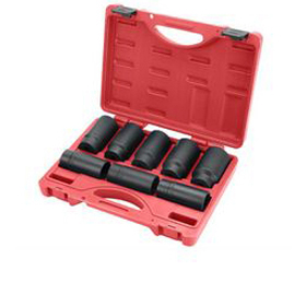 8 個組 12 角アクスルナットソケットセット、ディープスピンドルアクスルナットインパクトソケットセット